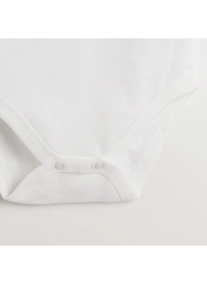 JUNE Baby Basic Crew Neck 2 Piece Athlete Body White
