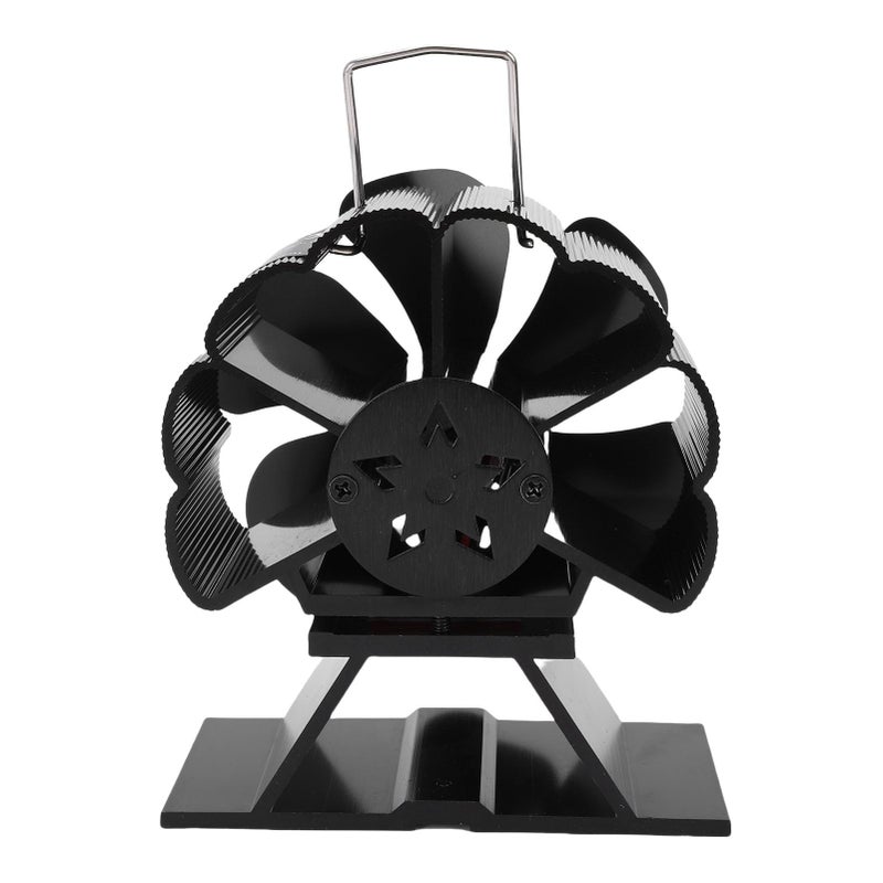 Aluminum Alloy Heat Powered Wood Stove Fan with Overheating Protection for Enhanced Heat Distribution - Image 3