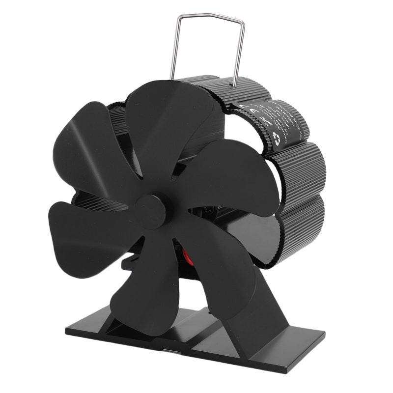Aluminum Alloy Heat Powered Wood Stove Fan with Overheating Protection for Enhanced Heat Distribution - Image 5