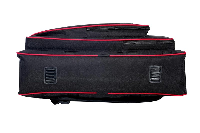 GIG Master Heavy Padded DJ Controller Case for Numark Mixstream Pro Go DJ Controller, with Large Laptop & Accessory Pocket (Black_Red) - Image 5