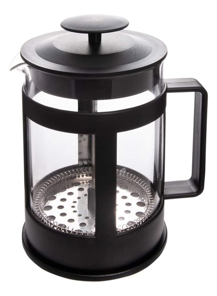 DubaiGallery French Press Glass Coffee Maker Clear/Black 800ML - Image 2