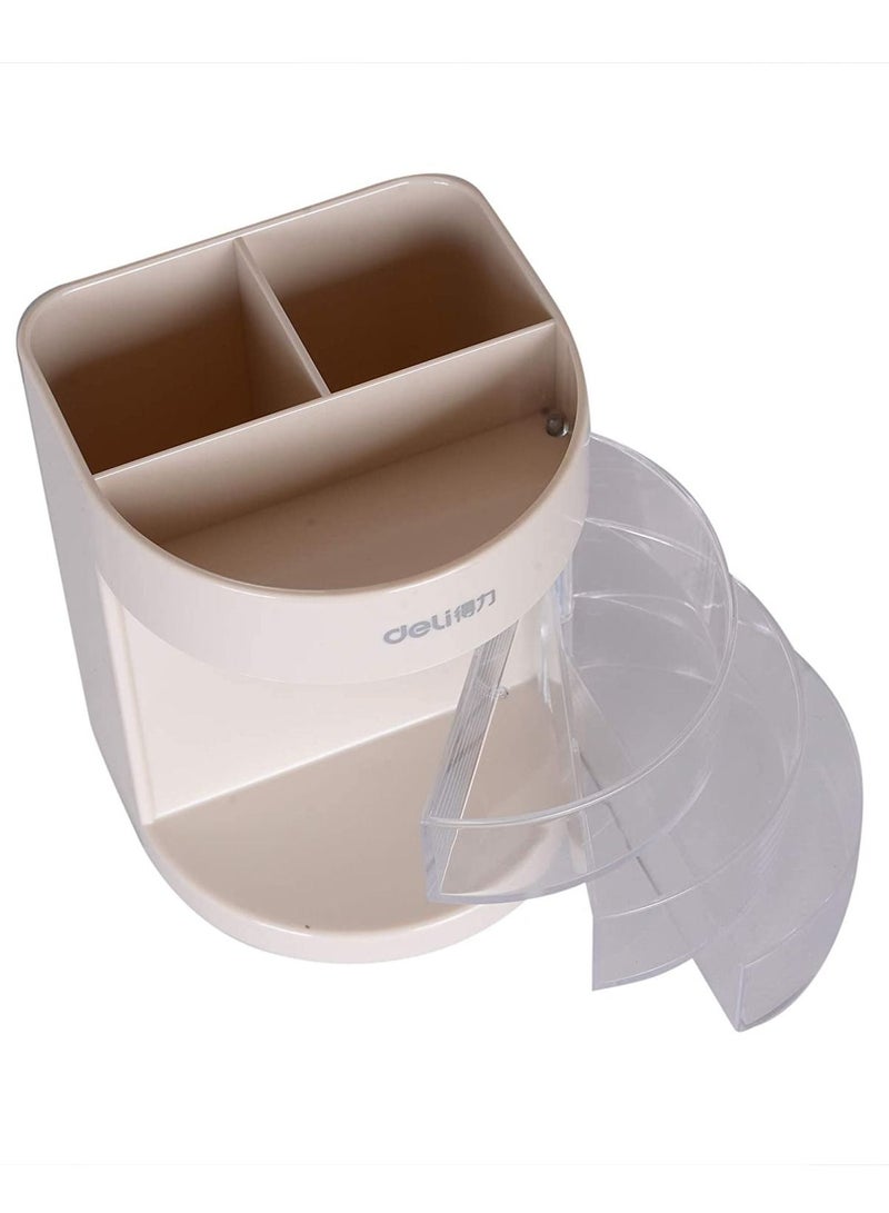 Deli حامل أقلام متعدد الوظائف مع 3 طبقات باللون الوردي - Image 2