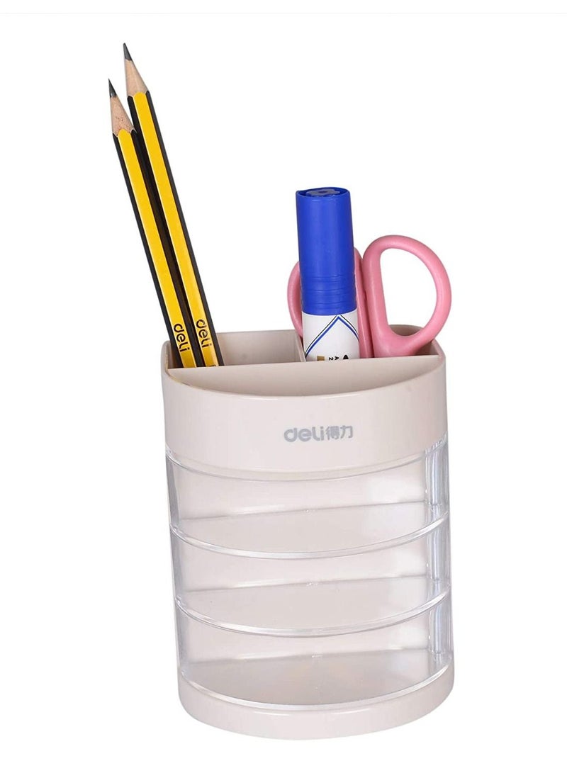 Deli حامل أقلام متعدد الوظائف مع 3 طبقات باللون الوردي - Image 3