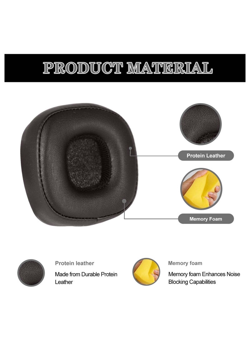 Replacement ear cushions compatible with Marshall Major IV wireless headphones, crafted from soft protein leather and memory foam. - Image 2