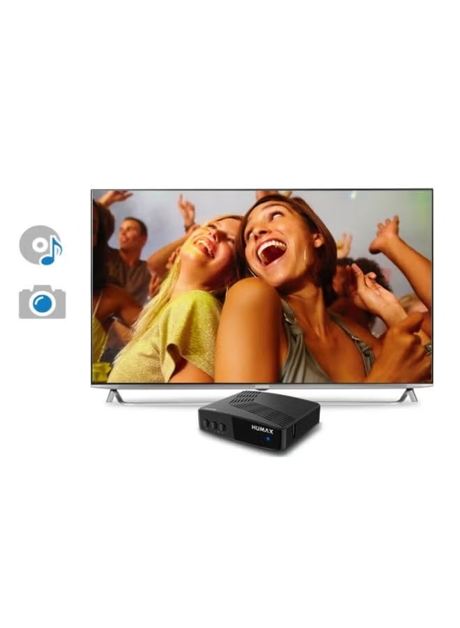 Humax F1-Mini+ HD Satellite Receiver 1080P Compact Set Top Box with HDMI, USB Media Support, Quick Channel Switching, Sleek Black Design for Seamless TV Streaming - Image 4