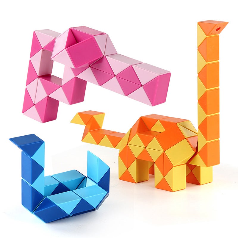 Variable Magic Ruler 24-Segment Educational Toys Alien Folding Magic Ruler Magic Snake New Color Sky Blue 72-Segment Magic Ruler - Image 5