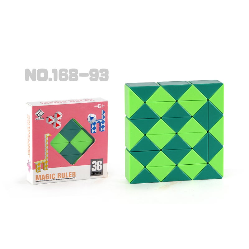 Variable Magic Ruler 24-Segment Educational Toys Alien Folding Magic Ruler Magic Snake New Color Sky Blue 72-Segment Magic Ruler - Image 1