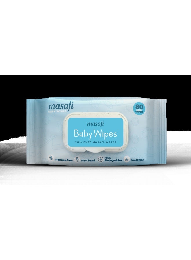 Masafi Pure Water Baby Wipes 80 Pcs X 20 - Image 1