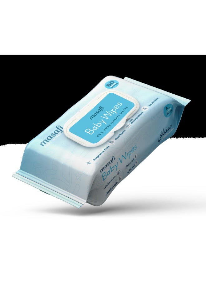 Masafi Pure Water Baby Wipes 80 Pcs X 20 - Image 3