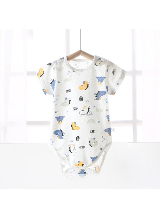 Baby's Fart Bag Clothing Summer Men's And Women's Baby Short-sleeved Jumpsuit Newborn Pure Cotton Triangle Hassel Thin Climbing Clothing