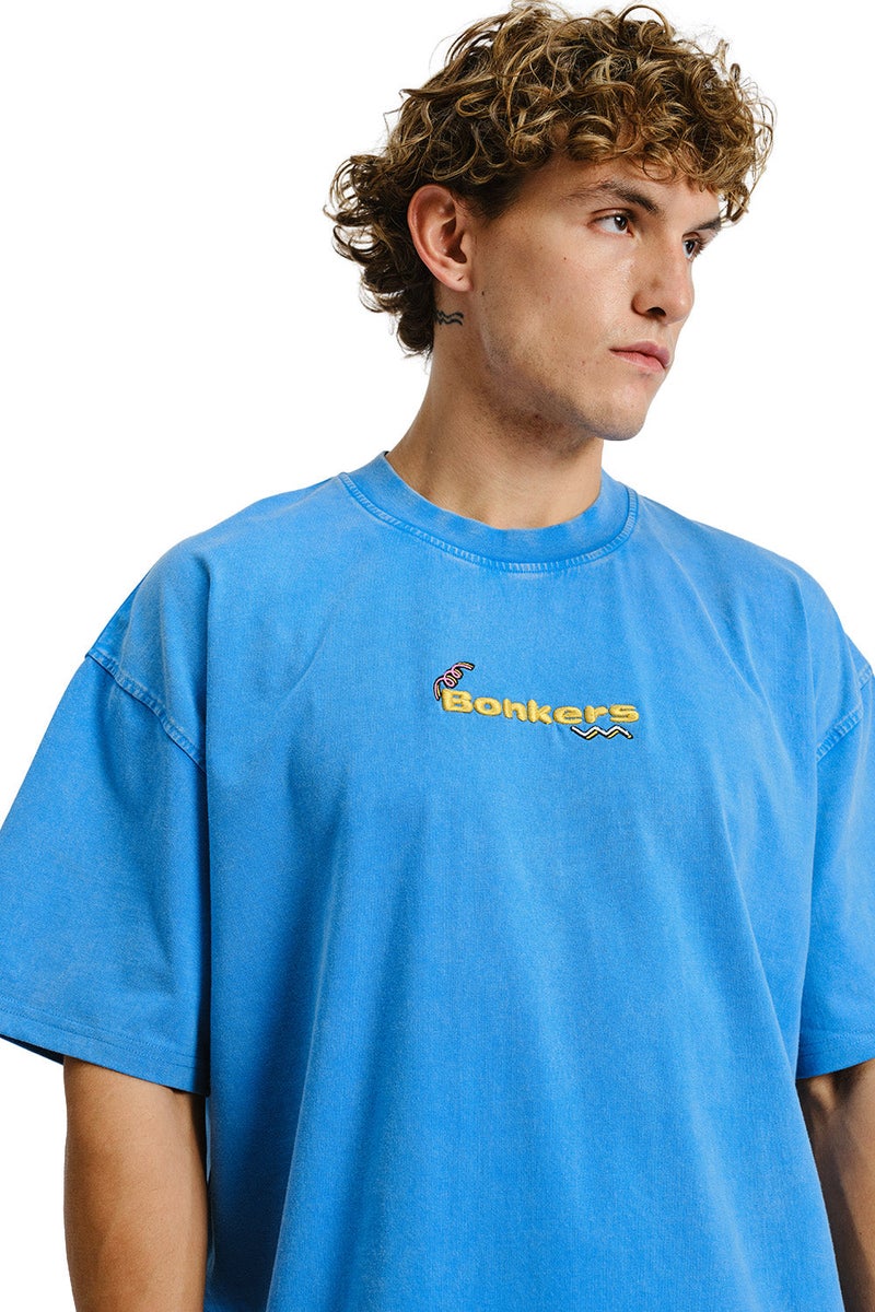 Bonkers Corner Homeboys Faded Blue Oversized T-shirt - Image 3