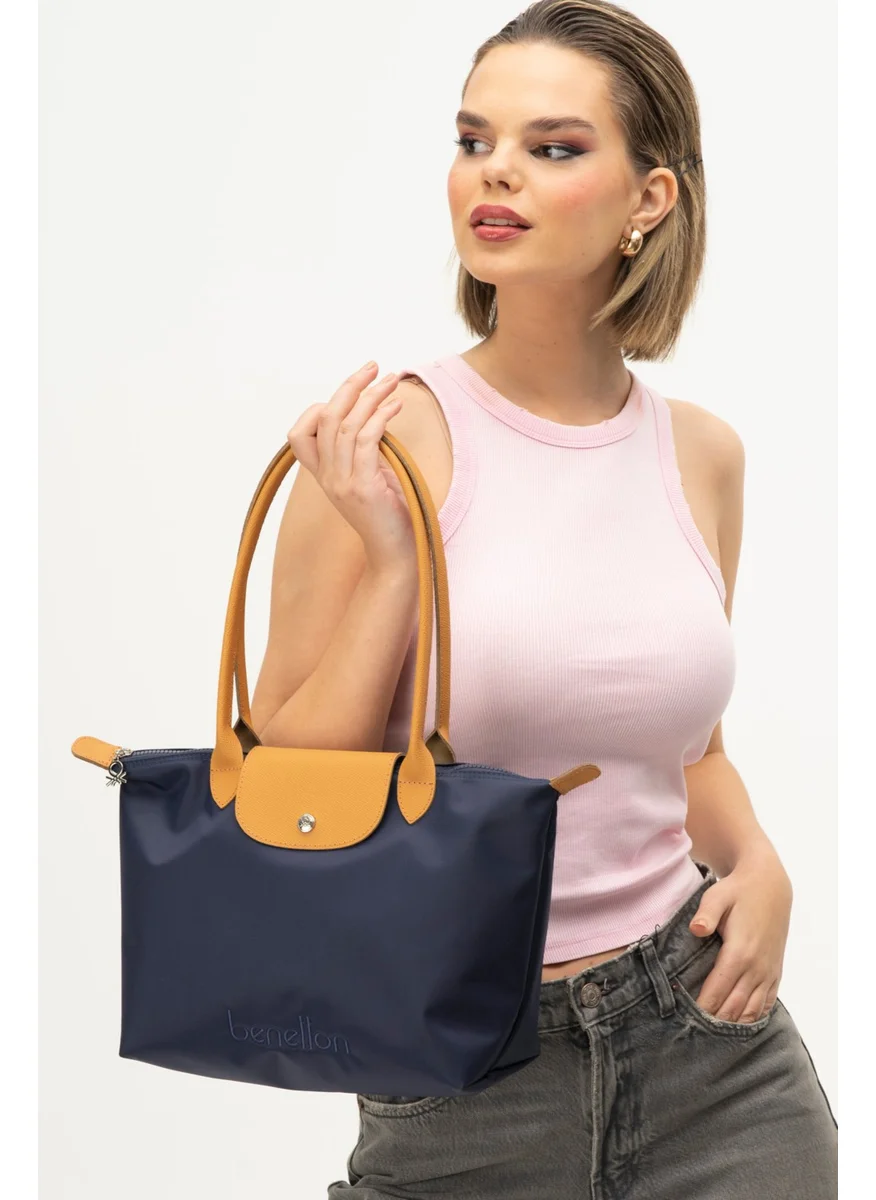 يونايتد كولورز أوف بينتيون Benetton Women's Handbag Navy Blue-Camel BNT1357