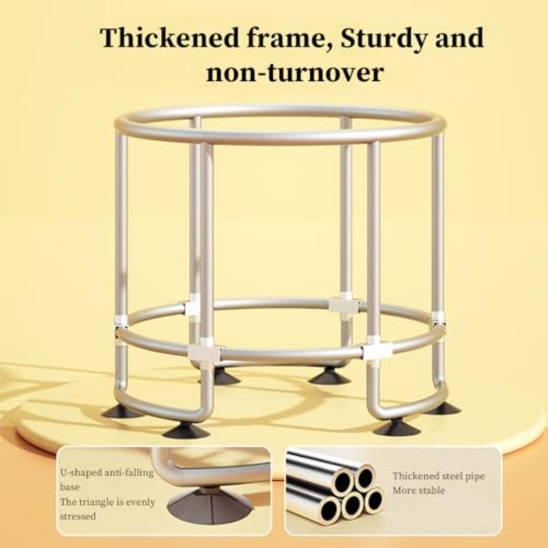 Indoor Outdoor Trampoline for,Toddler Trampoline with Safety Enclosure Net, Mini Baby Trampoline with Basketball Hoop/Swing/Sandbag, 's Bungee Jumping Trampolines - Image 4