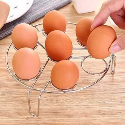 Istore Egg Steamer Rack Egg Rack Steamer Trivet Basket Stand for Instant Pot 3 Quart Accessories and Pressure Cooker 3 Qt Accessories, Stainless Steel - Pack of 1