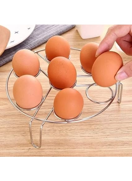 istore Istore Egg Steamer Rack Egg Rack Steamer Trivet Basket Stand for Instant Pot 3 Quart Accessories and Pressure Cooker 3 Qt Accessories, Stainless Steel - Pack of 1  - Image 1