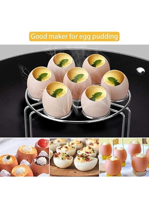 istore Istore Egg Steamer Rack Egg Rack Steamer Trivet Basket Stand for Instant Pot 3 Quart Accessories and Pressure Cooker 3 Qt Accessories, Stainless Steel - Pack of 1  - Image 2
