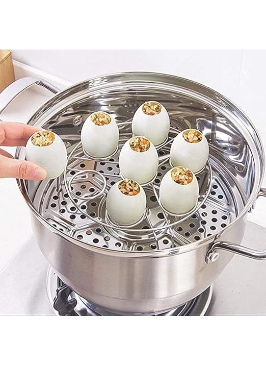 istore Istore Egg Steamer Rack Egg Rack Steamer Trivet Basket Stand for Instant Pot 3 Quart Accessories and Pressure Cooker 3 Qt Accessories, Stainless Steel - Pack of 1  - Image 3