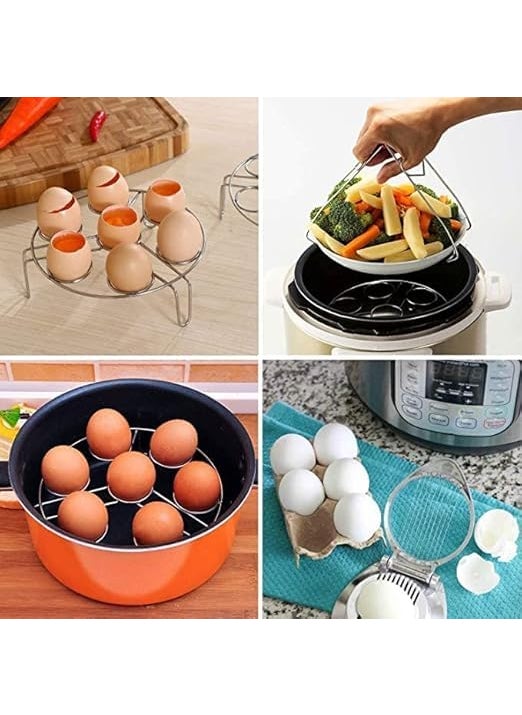 istore Istore Egg Steamer Rack Egg Rack Steamer Trivet Basket Stand for Instant Pot 3 Quart Accessories and Pressure Cooker 3 Qt Accessories, Stainless Steel - Pack of 1  - Image 4