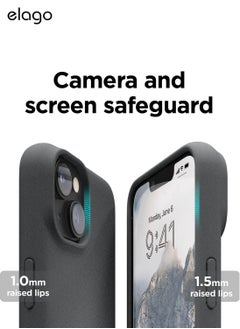 Elago Pebble for iPhone 14 Plus Case Cover (Pebble Coated) - Dark Grey  - Image 5
