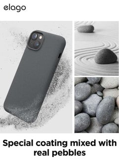 Elago Pebble for iPhone 14 Plus Case Cover (Pebble Coated) - Dark Grey  - Image 3