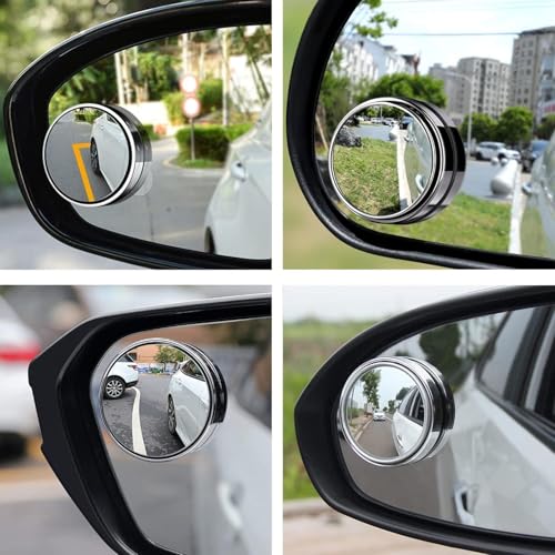 KIPSOME 2 Pieces Car Blind Corner Mirror, Rearview Mirror, Waterproof Universal Dead Angle Mirrors, 360° Rearview Mirror, High Definition Side Mirror - Image 2