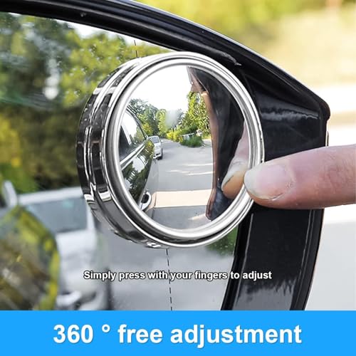 KIPSOME 2 Pieces Car Blind Corner Mirror, Rearview Mirror, Waterproof Universal Dead Angle Mirrors, 360° Rearview Mirror, High Definition Side Mirror - Image 5