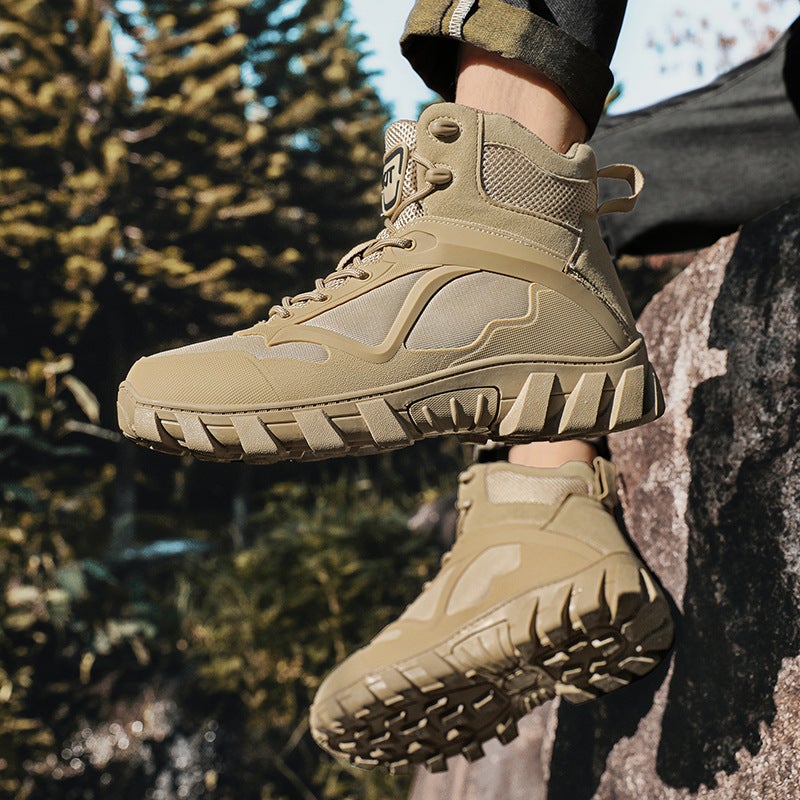 Large Size Men'S High-Top Hiking Boots Outdoor Casual Hiking Shoes Hiking Shoes Breathable Wear-Resistant Combat Boots - Image 3