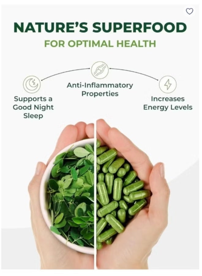 Moringa Leaf Powder, 120 Capsules - Image 5