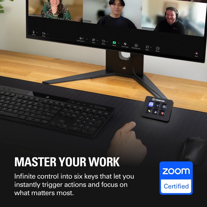 elgato Corsair Stream Deck Mini - Live Content Creation Controller with 6 Customizable LCD Keys, for Windows 10 and macOS 10.11 or Later - Image 2