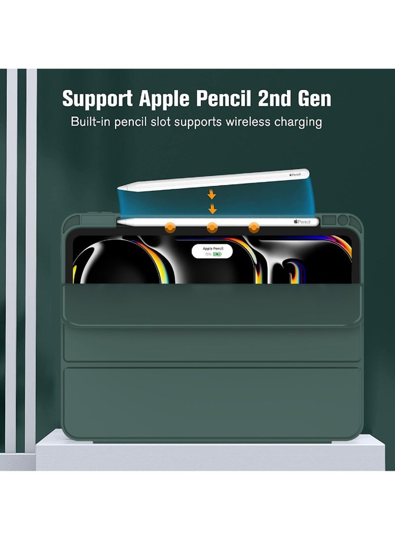 Captaintech Case for iPad Pro 13 Inch Case with Pencil Holder 2024 (M4/7th Gen), 2024 iPad Pro M4 13 Inch Case 【Support Pencil Pro and Pencil (USB-C)】 Support Touch ID and Auto Wake/Sleep  - Image 2