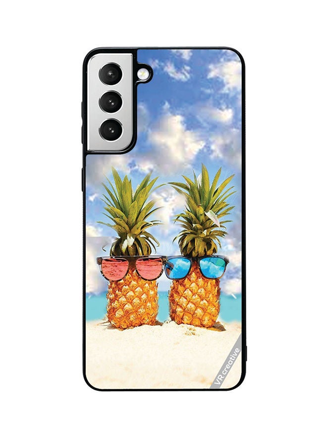 VR CREATIVE Protective Case Cover For Samsung Galaxy S22 5G Pineapple Design Multicolour - Image 1