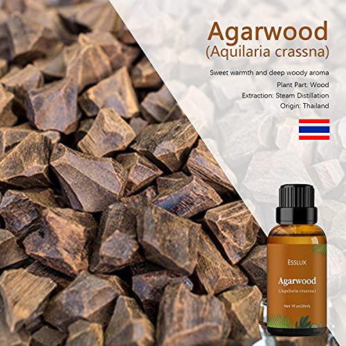 ESSLUX Agarwood Essential Oil ESSLUX Aromatherapy Oils for Diffuser Massage Soap Candle Making Perfume 30 ml - Image 5