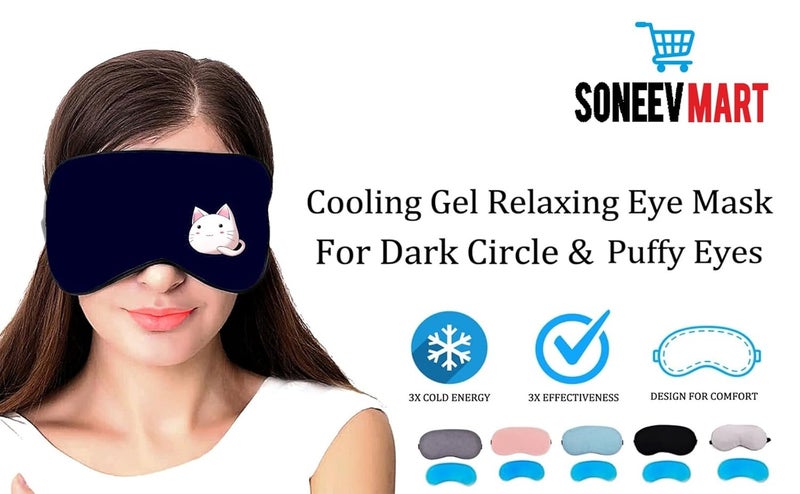 Luxurious Gel Eye Mask for Soothing Relaxation and Stress Relief Reusable and Cold Therapy Ideal for Puffy Eyes Dark Circles Headache Relief PACK OF 2 - Image 3