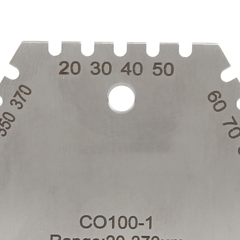 مقياس سمك فيلم الطلاء الرطب من الفولاذ المقاوم للصدأ 20-370 ميكرومتر أداة قياس طلاء الدهان - Image 3