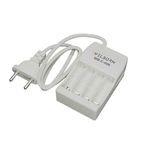 WELBORN WB-C-006/PCR AA/AAA Battery Charger (4 Cells) – Smart Charging for NiMH/NiCd Batteries with LED Status Indicator - Image 2