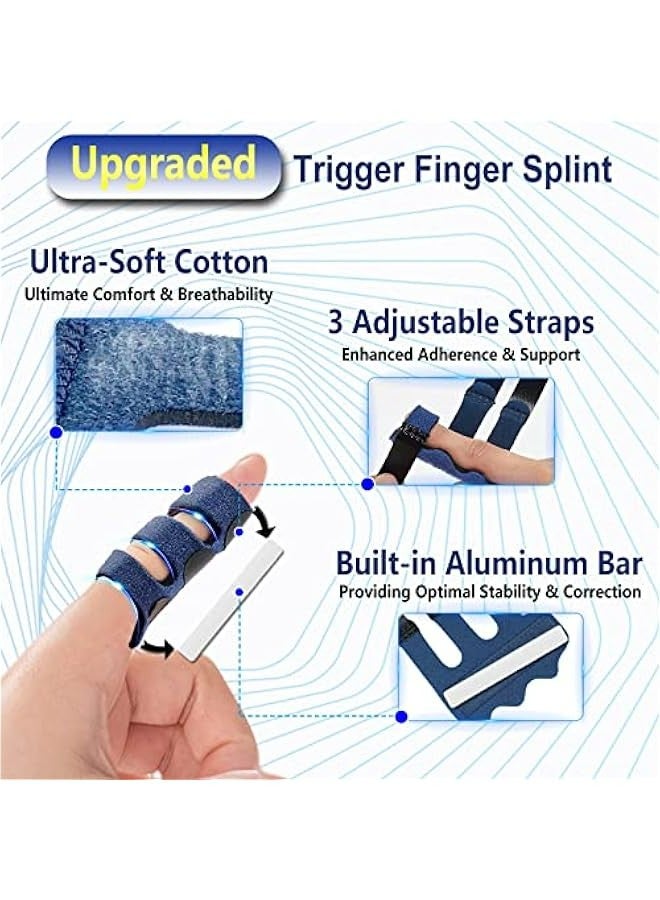 Generic Trigger Finger Splint Brace Support for Middle, Ring, Index, Pinky, & Thumb with Adjustable Fixing Belt. Ideal for Broken, Arthritis, & Straightening. (4 Pcs)  - Image 2