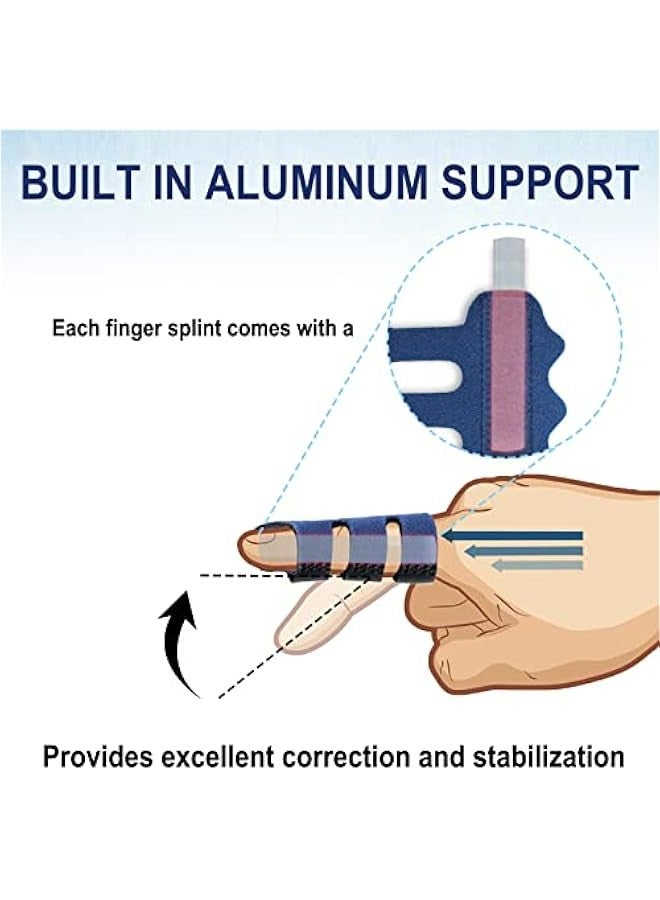 Generic Trigger Finger Splint Brace Support for Middle, Ring, Index, Pinky, & Thumb with Adjustable Fixing Belt. Ideal for Broken, Arthritis, & Straightening. (4 Pcs)  - Image 4