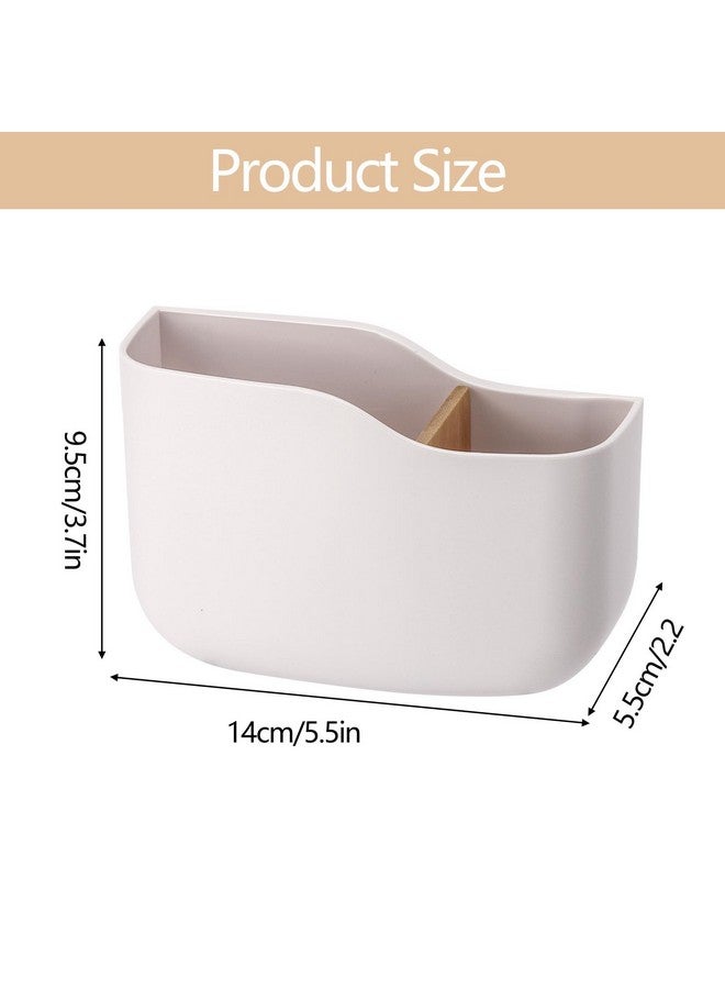 تيك بيوتي حامل جهاز تحكم عن بعد لاصق من Tecbeauty، مكون من قطعتين، مثبت على الحائط، منظم جهاز تحكم عن بعد عالمي للتلفزيون، صندوق تخزين، صينية، فتحة سفلية مجوفة، شحن سهل للهاتف، طاولة جانبية للمكتب المنزلي - Image 5