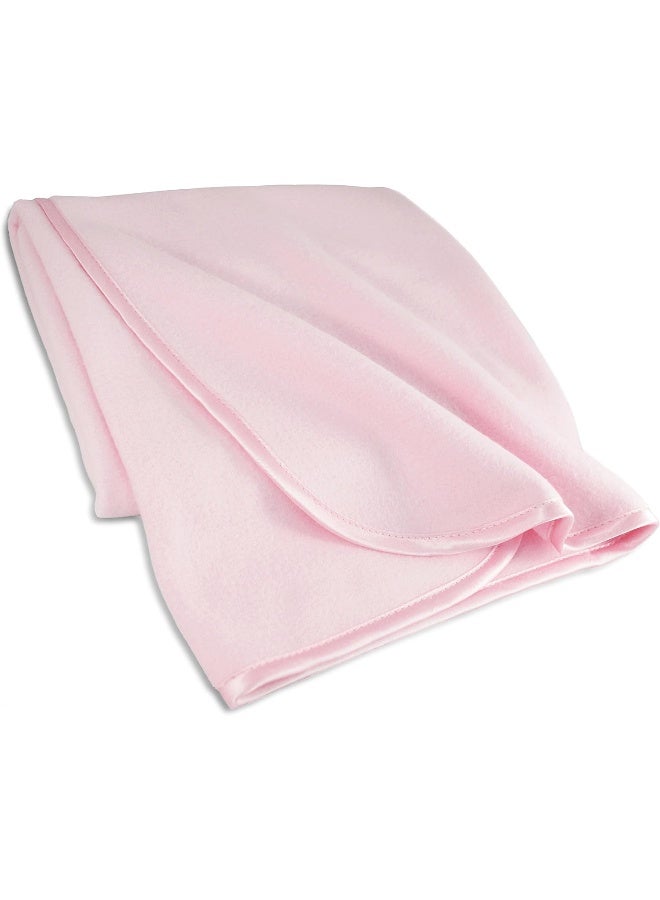 American Baby Company American Baby Company Fleece Blanket, Pink, 30 x 30, for Girls  - Image 2