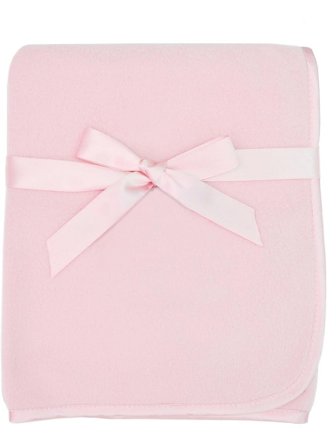 American Baby Company American Baby Company Fleece Blanket, Pink, 30 x 30, for Girls  - Image 1