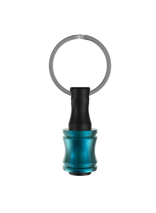 1/4inch Hex Shank Aluminum Alloy Screwdriver Bits Holder Extension Bar Drill Screw Adapter Change Keychain Portable（ blue ）
