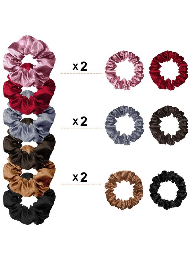 WILLBOND 24 Pieces Satin Hair Scrunchies Silk Elastic Bands Skinny Hair Ties Ropes Ponytail Holder for Women Girls Accessories Decorations (Charming Colors, Plain Pattern)  - Image 3