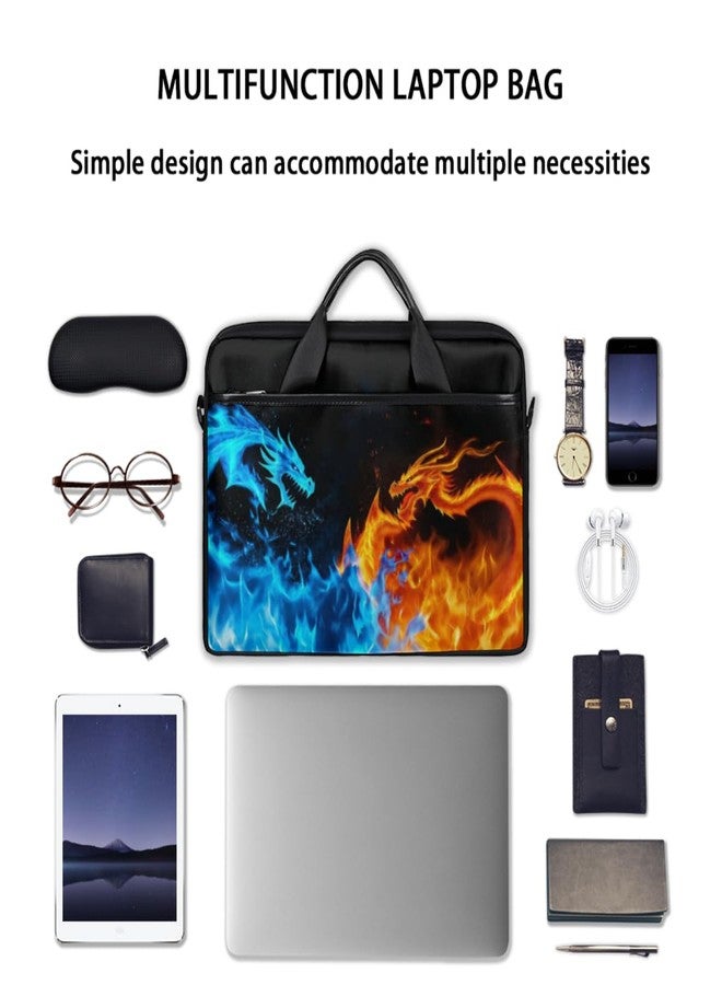 SinSenMa Dragon Water Fire Laptop Case Bag for Boys Men,15.6 inch Messenger Shoulder Bags,Water Resistant Notebook Computer Bag Briefcase Sleeve Carrying for Work,School - Image 2