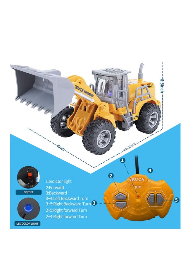 Loquat Children's Remote Control Car Toy - High-speed Off-road Vehicle Light Sound Effects For Outdoor Play-Color:Liutong JH75-1D Remote Control Excavation Engineering Vehicle-Proportion:Package 2: (includ - Image 2