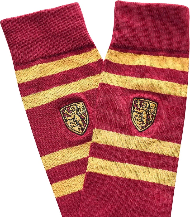 Harry Potter Gryffindor Striped Juniors/Ladies Over the Knee Socks with Embroidered Crest - Image 1