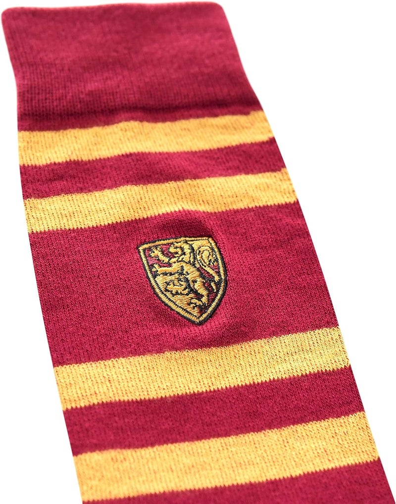 Harry Potter Gryffindor Striped Juniors/Ladies Over the Knee Socks with Embroidered Crest - Image 2
