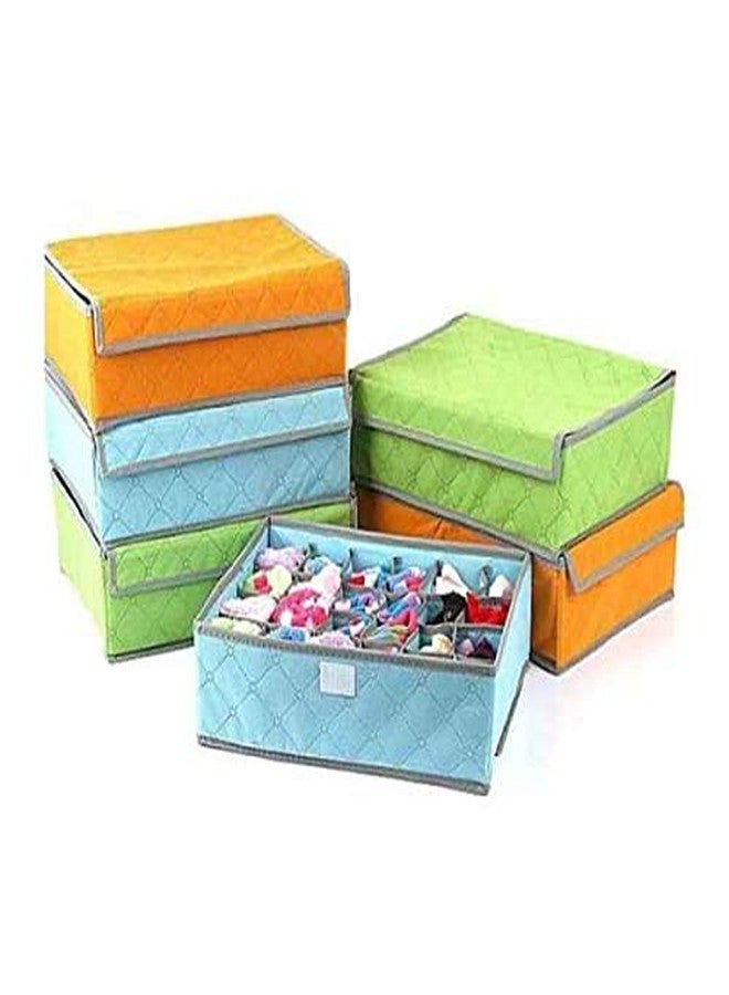 Orcoa24 Grids Household Underwear Bras Socks Storage Box Drawer Closet Organizer Space Saver Bags. (Random Colours) - Image 4