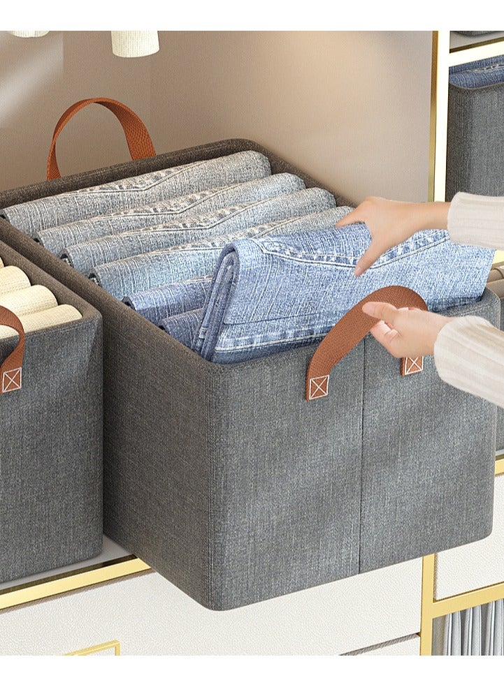 CityRiya-Long Large Wardrobe Clothes Organizers Sock Underwear Drawer Organizer Dividers Collapsible Cabinet Closet Storage Boxes Stackable Drawer Organizer Storage Bin Container for Clothes, Pants, Belt (1 Pack)  - Image 1