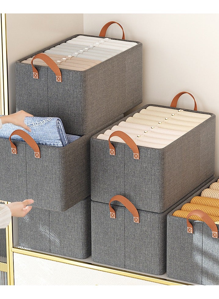 CityRiya-Long Large Wardrobe Clothes Organizers Sock Underwear Drawer Organizer Dividers Collapsible Cabinet Closet Storage Boxes Stackable Drawer Organizer Storage Bin Container for Clothes, Pants, Belt (1 Pack)  - Image 2
