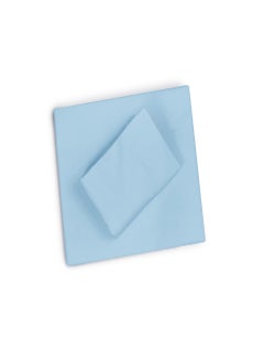 Raymond Raymond Home Single Sheet 120 Thread Count Luxirious Mercerised 100% Cotton Bedding Solid Pre Shrunk Percale Finish Bed Linen 2 Bedsheet and 2 Pillow Case - Sky Blue (152 * 229 CM)  - Image 2
